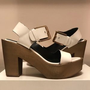 zara sandales blanches